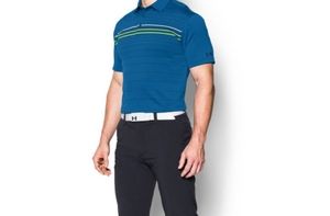 Under armour cold black mens golf polo sz m